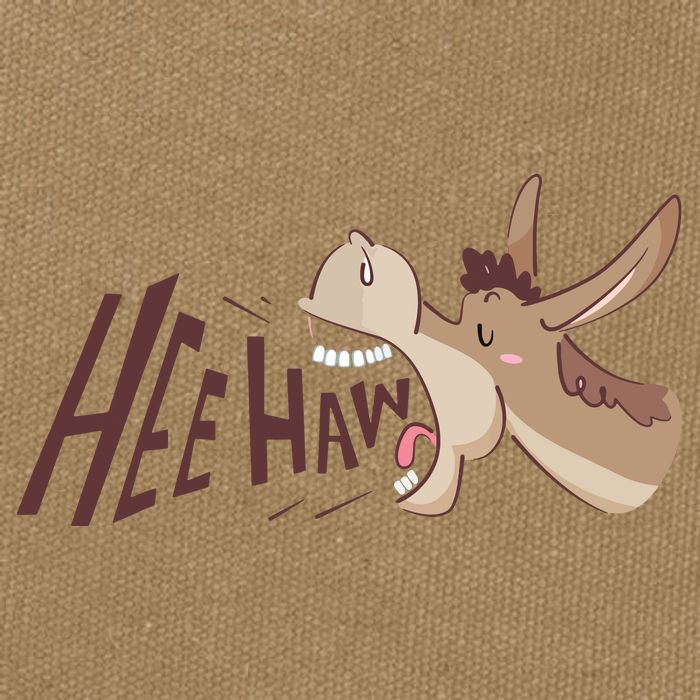 Hee Haw Funny Donkey Laughs Cotton Canvas Backpack
