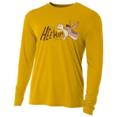 Hee Haw Funny Donkey Laughs Cooling Performance Long Sleeve Crew