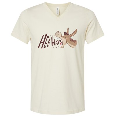 Hee Haw Funny Donkey Laughs V-Neck T-Shirt