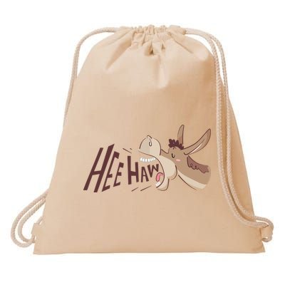Hee Haw Funny Donkey Laughs Drawstring Bag