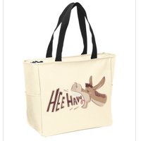 Hee Haw Funny Donkey Laughs Zip Tote Bag