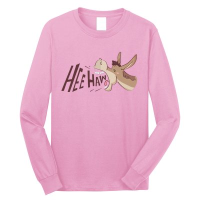 Hee Haw Funny Donkey Laughs Long Sleeve Shirt