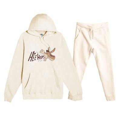 Hee Haw Funny Donkey Laughs Premium Hooded Sweatsuit Set