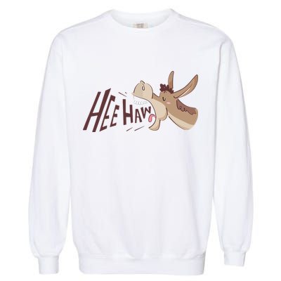 Hee Haw Funny Donkey Laughs Garment-Dyed Sweatshirt