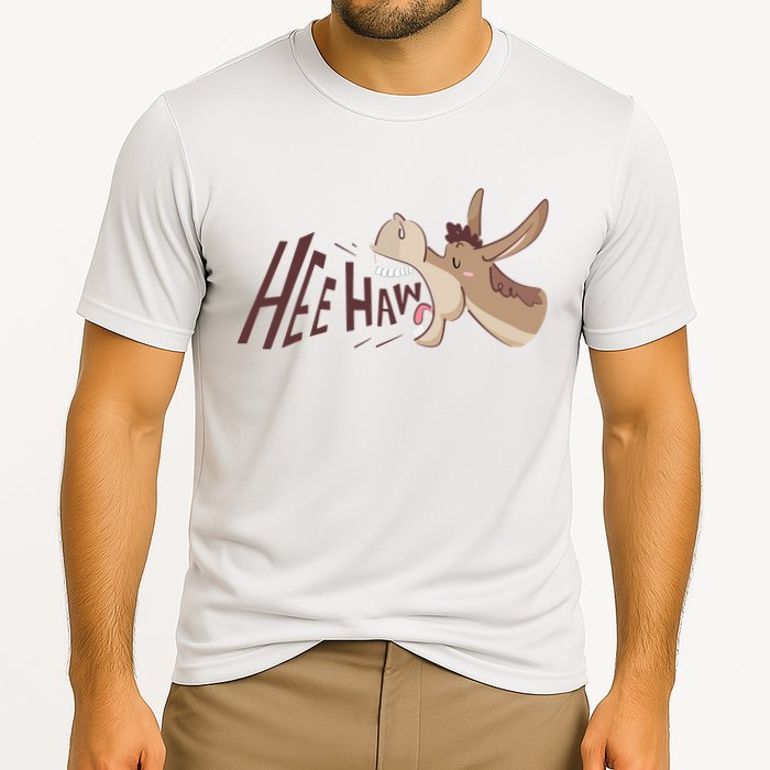 Hee Haw Funny Donkey Laughs Cooling Performance Crew T-Shirt
