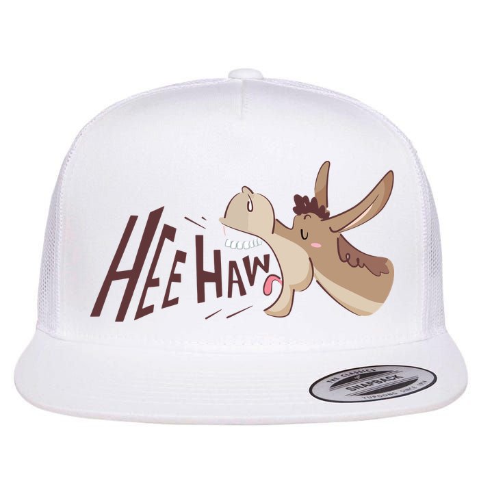 Hee Haw Funny Donkey Laughs Flat Bill Trucker Hat