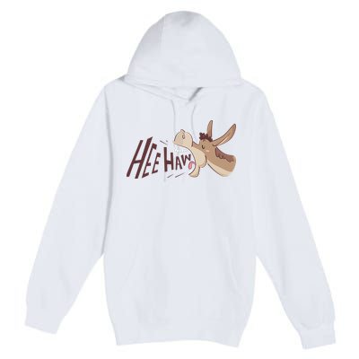 Hee Haw Funny Donkey Laughs Premium Pullover Hoodie