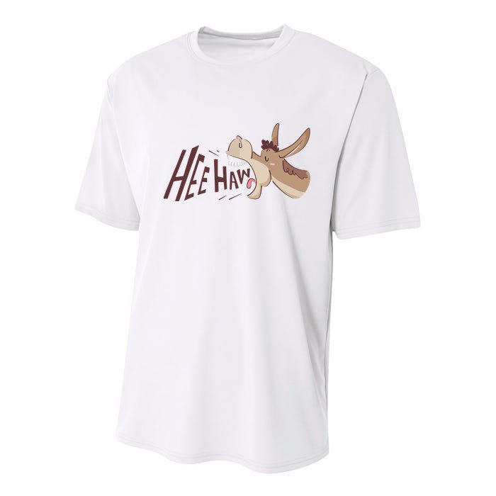 Hee Haw Funny Donkey Laughs Youth Performance Sprint T-Shirt
