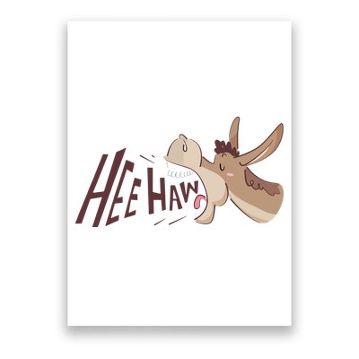 Hee Haw Funny Donkey Laughs Poster