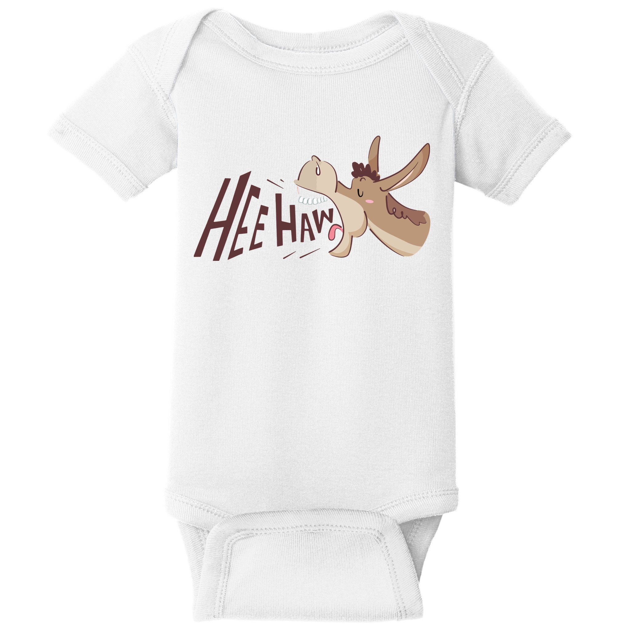 Hee Haw Funny Donkey Laughs Baby Bodysuit