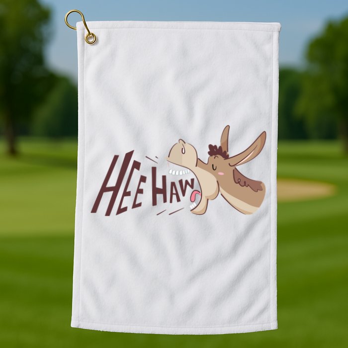 Hee Haw Funny Donkey Laughs Golf Towel