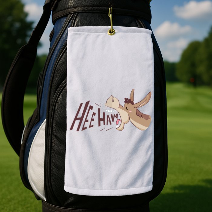 Hee Haw Funny Donkey Laughs Golf Towel
