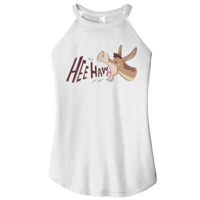 Hee Haw Funny Donkey Laughs Women's Perfect Tri Rocker Tank