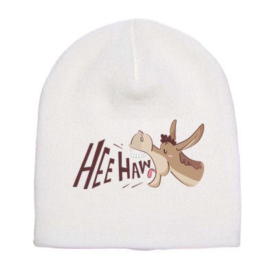 Hee Haw Funny Donkey Laughs Short Acrylic Beanie