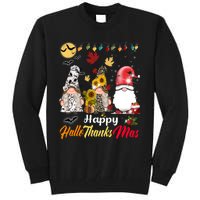 Happy Hallothanksmas Gnomes Halloween Thanksgiving Christmas Tall Sweatshirt