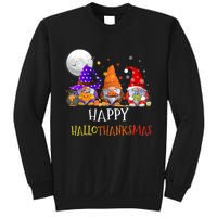 Happy Hallothanksmas Gnomes Halloween Christmas Thanksgiving Sweatshirt