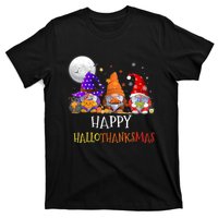 Happy Hallothanksmas Gnomes Halloween Christmas Thanksgiving T-Shirt