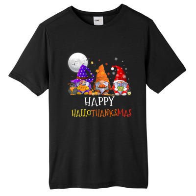 Happy Hallothanksmas Gnomes Halloween Christmas Thanksgiving Tall Fusion ChromaSoft Performance T-Shirt