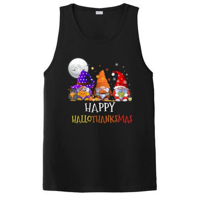 Happy Hallothanksmas Gnomes Halloween Christmas Thanksgiving PosiCharge Competitor Tank