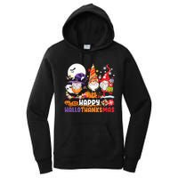 Happy Hallothanksmas Gnome Halloween Thanksgiving Christmas Women's Pullover Hoodie