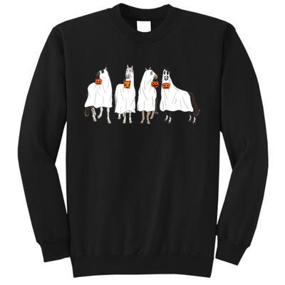 Halloween Horse Ghost Boo Cowboy Western Spooky Season Sweatshirt