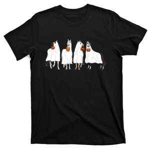 Halloween Horse Ghost Boo Cowboy Western Spooky Season T-Shirt