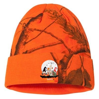 Happy Hallothanksmas Gnomes Halloween Thanksgiving Christmas Gift Kati Licensed 12" Camo Beanie