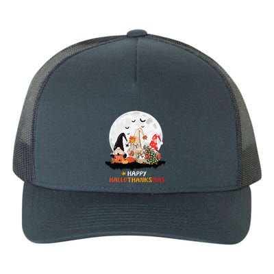 Happy Hallothanksmas Gnomes Halloween Thanksgiving Christmas Gift Yupoong Adult 5-Panel Trucker Hat