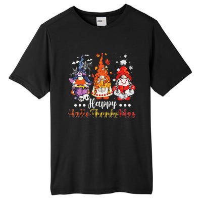 Happy Hallothanksmas Gnomes Halloween Thanksgiving Christmas Love Tall Fusion ChromaSoft Performance T-Shirt