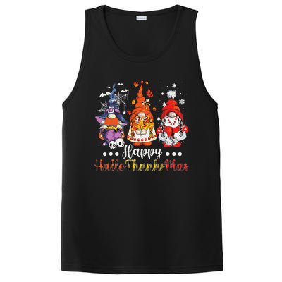 Happy Hallothanksmas Gnomes Halloween Thanksgiving Christmas Love PosiCharge Competitor Tank