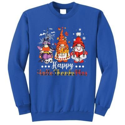 Happy Hallothanksmas Gnomes Halloween Thanksgiving Christmas Love Sweatshirt