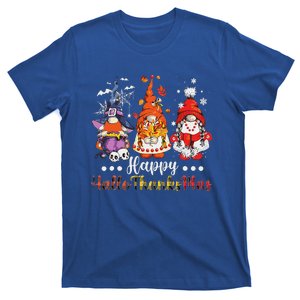 Happy Hallothanksmas Gnomes Halloween Thanksgiving Christmas Love T-Shirt