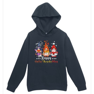 Happy Hallothanksmas Gnomes Halloween Thanksgiving Christmas Love Urban Pullover Hoodie