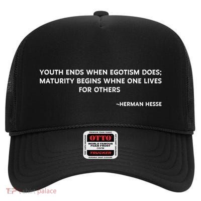 Hermann Hesse Gertrude Book Quote High Crown Mesh Back Trucker Hat