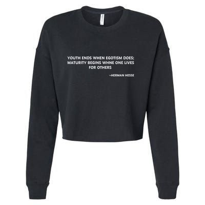 Hermann Hesse Gertrude Book Quote Cropped Pullover Crew