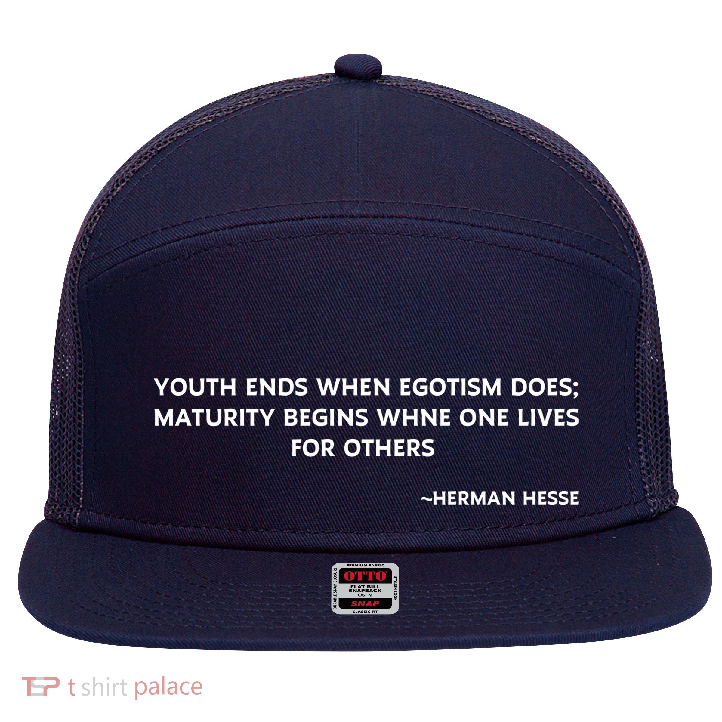 Hermann Hesse Gertrude Book Quote 7 Panel Mesh Trucker Snapback Hat