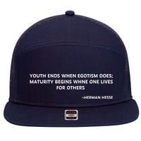 Hermann Hesse Gertrude Book Quote 7 Panel Mesh Trucker Snapback Hat