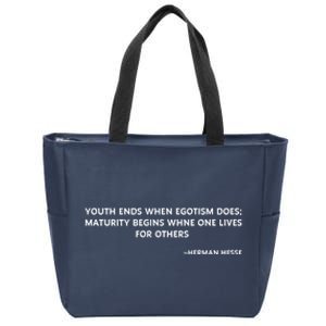 Hermann Hesse Gertrude Book Quote Zip Tote Bag