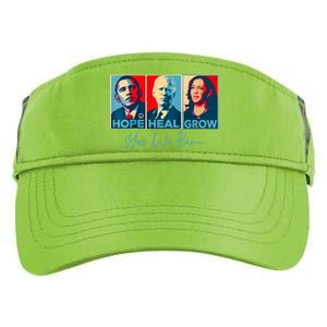 Hope Heal Grow Yes We Kam President Democrat Election Adult Drive Performance Visor