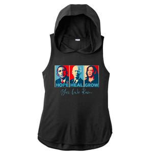 Hope Heal Grow Yes We Kam President Democrat Election Ladies PosiCharge Tri-Blend Wicking Draft Hoodie Tank