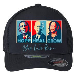 Hope Heal Grow Yes We Kam President Democrat Election Flexfit Unipanel Trucker Cap