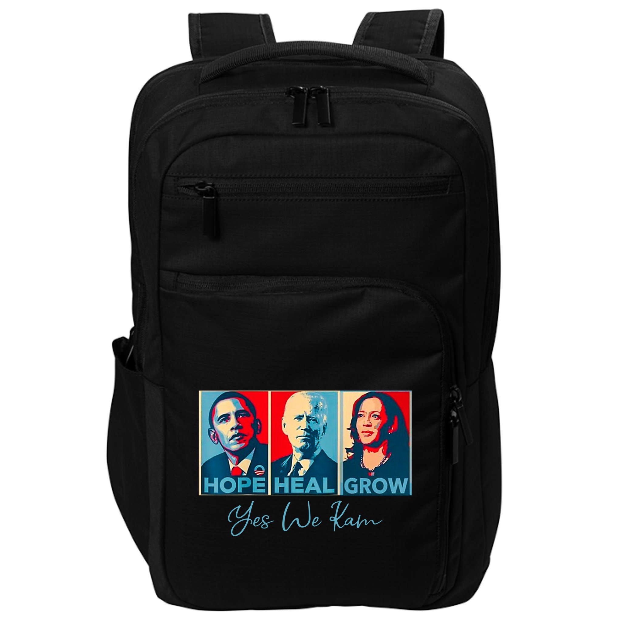 Hope Heal Grow Yes We Kam President Democrat Election Impact Tech Backpack