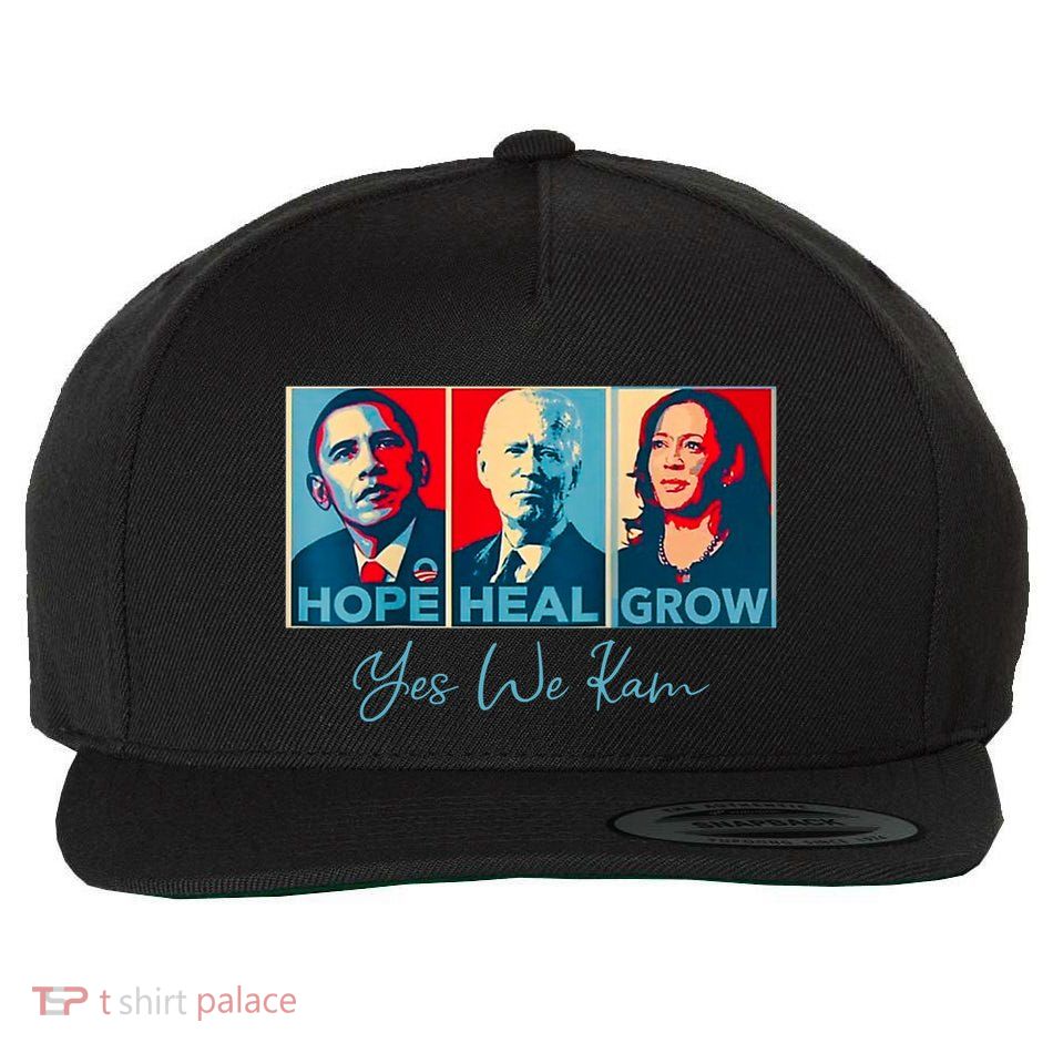 Hope Heal Grow Yes We Kam President Democrat Election Wool Snapback Cap