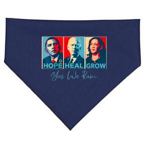 Hope Heal Grow Yes We Kam President Democrat Election USA-Made Doggie Bandana