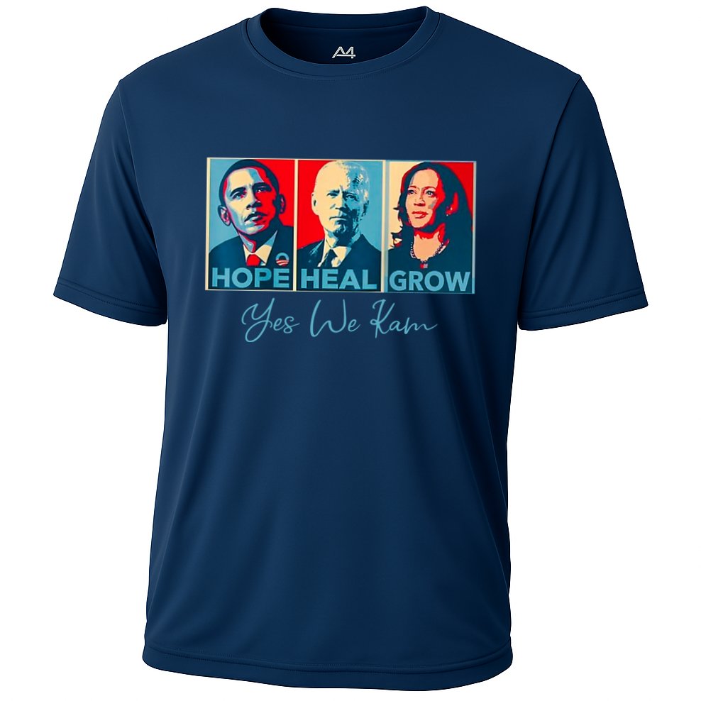 Hope Heal Grow Yes We Kam President Democrat Election Cooling Performance Crew T-Shirt