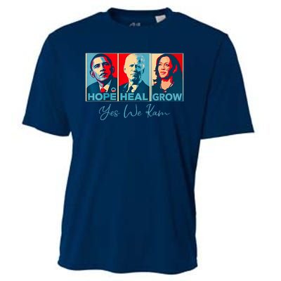 Hope Heal Grow Yes We Kam President Democrat Election Cooling Performance Crew T-Shirt