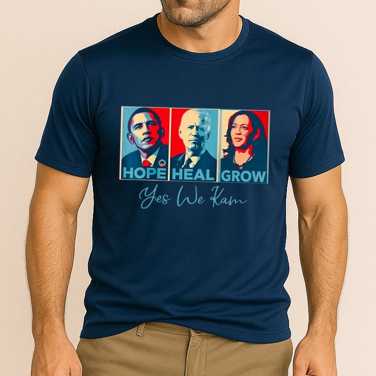 Hope Heal Grow Yes We Kam President Democrat Election Cooling Performance Crew T-Shirt