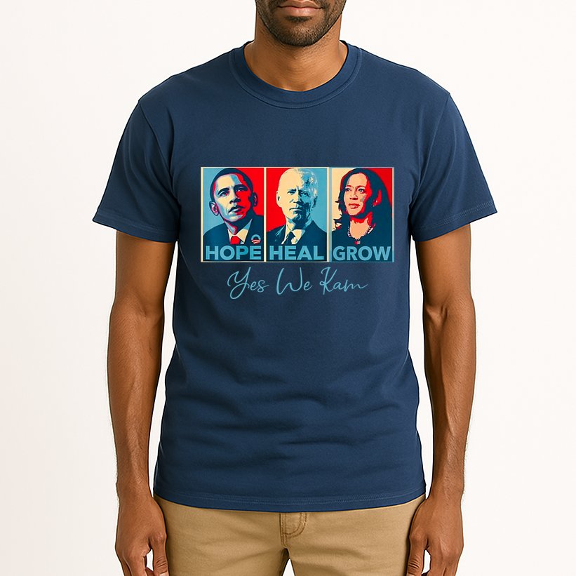 Hope Heal Grow Yes We Kam President Democrat Election Tall T-Shirt
