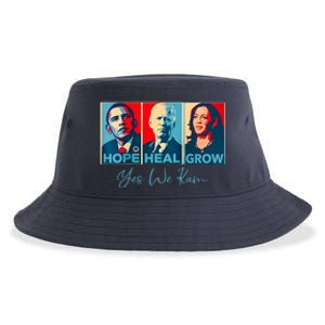 Hope Heal Grow Yes We Kam President Democrat Election Sustainable Bucket Hat