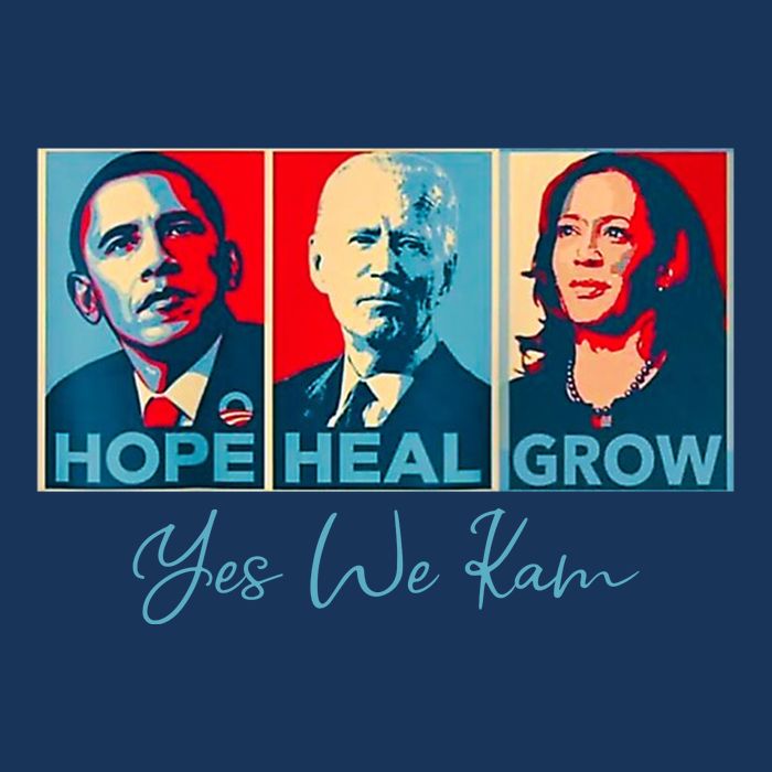 Hope Heal Grow Yes We Kam President Democrat Election Button